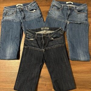 Idyllwind Denim Trio: Blue and Dark Wash Jeans